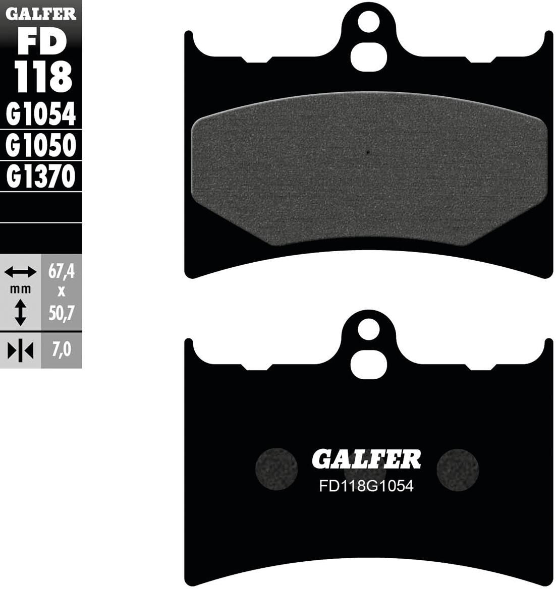 Galfer remblokken fd118 brake pad fd118 g1054 organic
