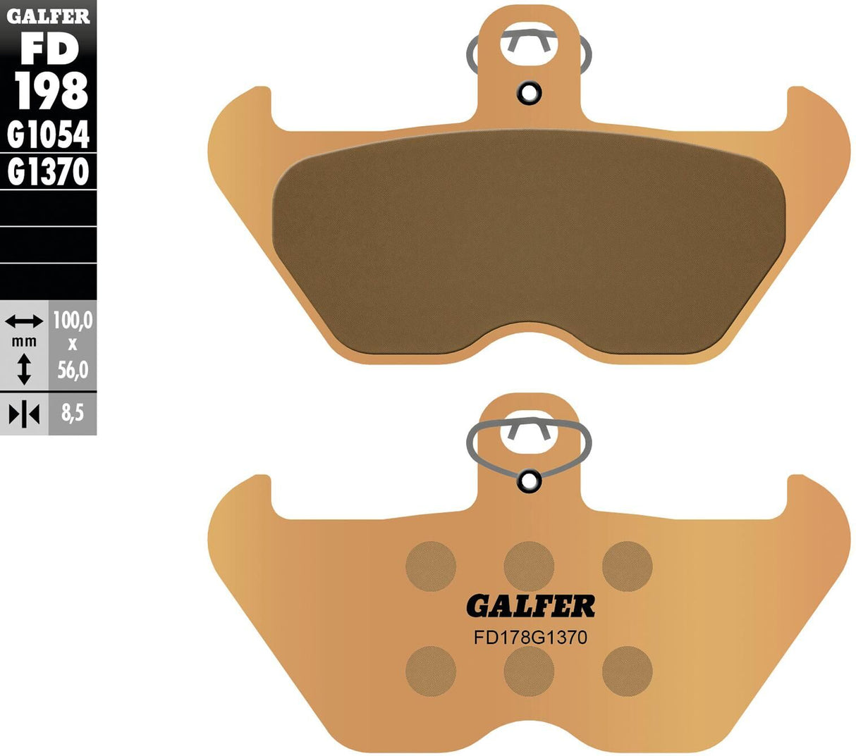 Galfer remblokken fd198 brake pad fd198 g1370 sintered metal