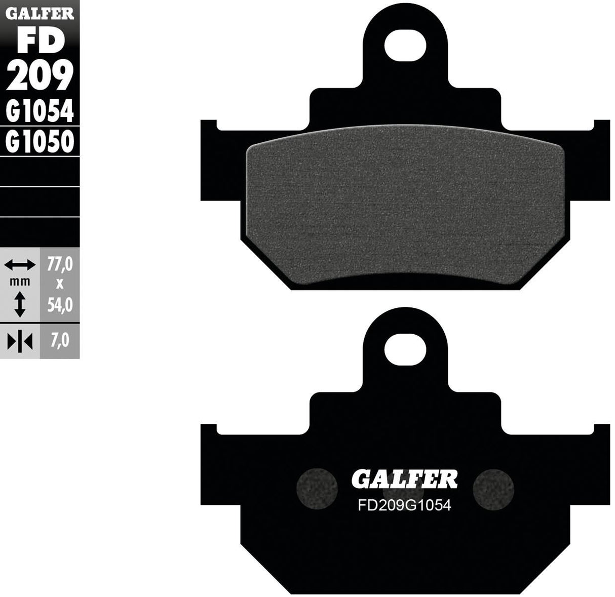 Galfer remblokken fd209 brake pad fd209 g1054 organic standrd