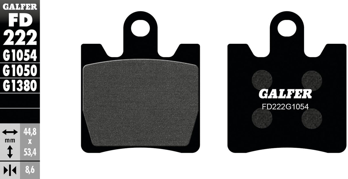 Galfer remblokken fd222 brake pad fd222 g1054 organic standard
