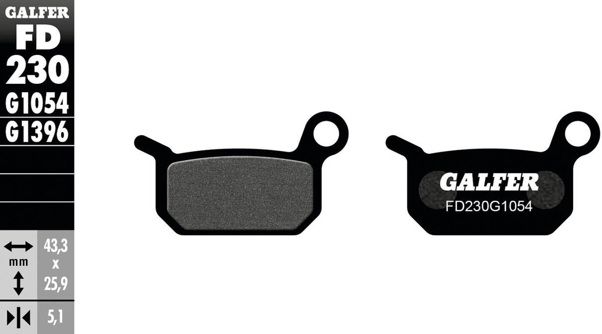 Galfer remblokken fd230 brake pad fd320 g1054 organic standard