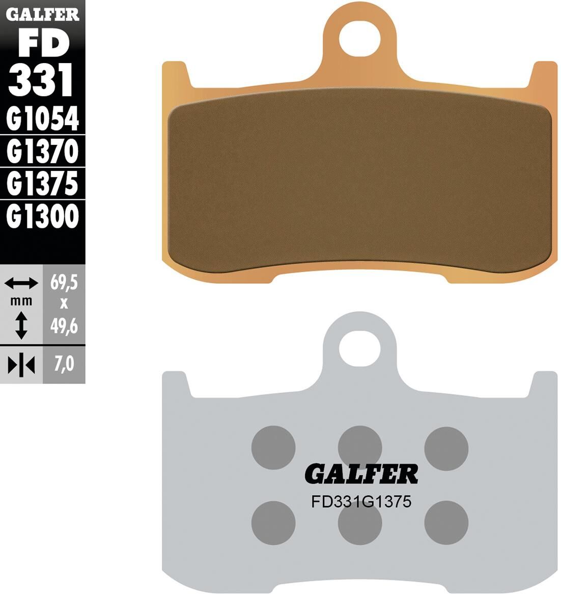 Galfer remblokken fd331 brake pad fd331 g1375 sint.metal str. sp.
