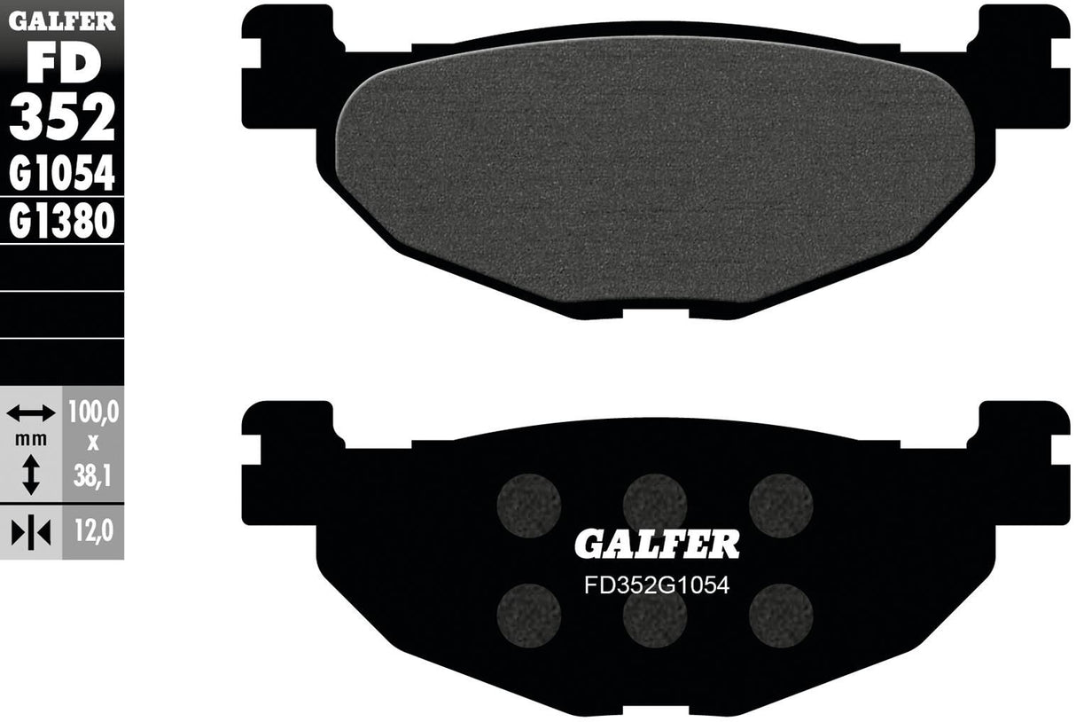 Galfer remblokken fd352 brake pad fd352 g1054 organic standard