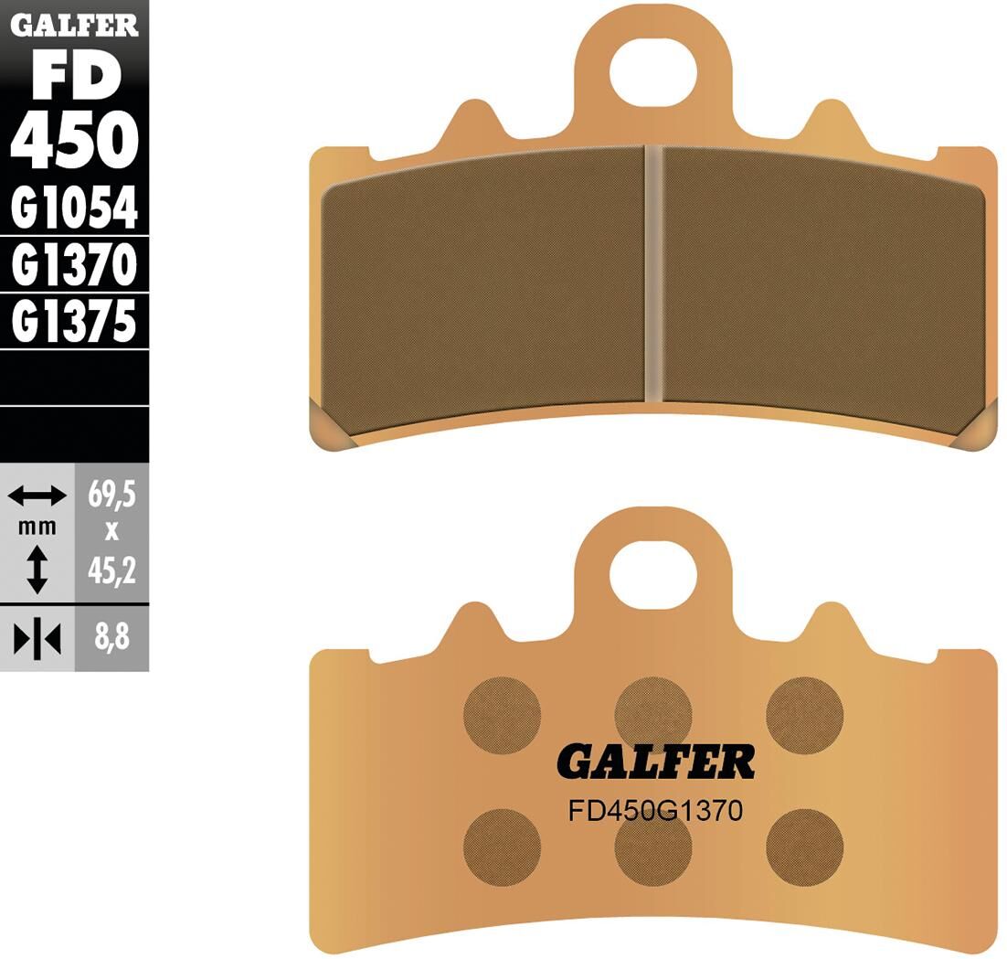 Galfer remblokken fd450 remblokken fd450 g1370 sint.metal straat