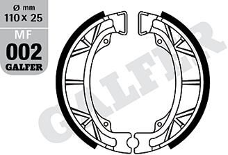 Galfer remschoenen mf002 brake shoe mf002 g2165 organic