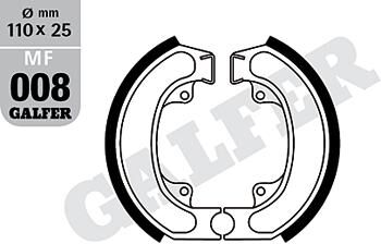 Galfer remschoenen mf008 brake shoe mf008 g2165 organic