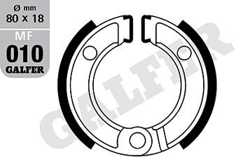 Galfer remschoenen mf010 brake shoe mf010 g2165 organic