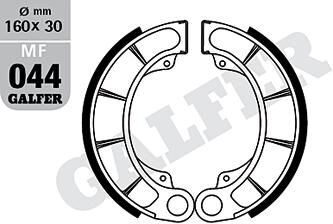 Galfer remschoenen mf044 brake shoe mf044 g2165 organic