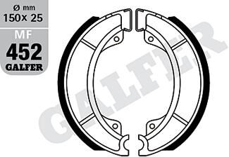 Galfer remschoenen mf452 brake shoe mf452 g2165 organic