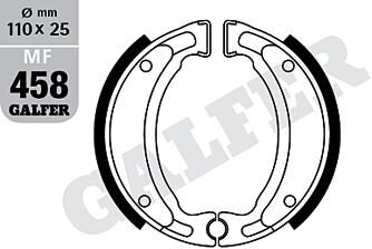Galfer remschoenen mf458 brake shoe mf458 g2165 organic