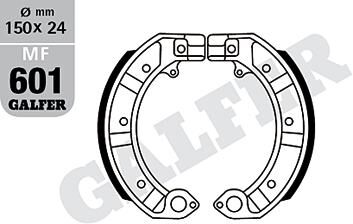 Galfer remschoen mf601 brake shoe mf601 g2165 organic