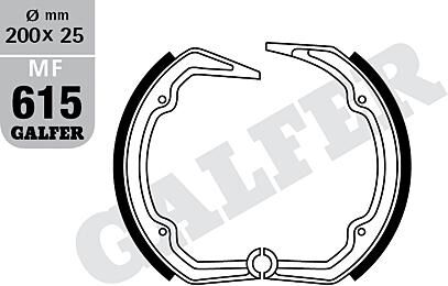 Galfer remschoen mf615 brake shoe mf615 g2165 organic