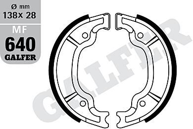 Galfer remschoenen mf640 brake shoe mf640 g2165 organic
