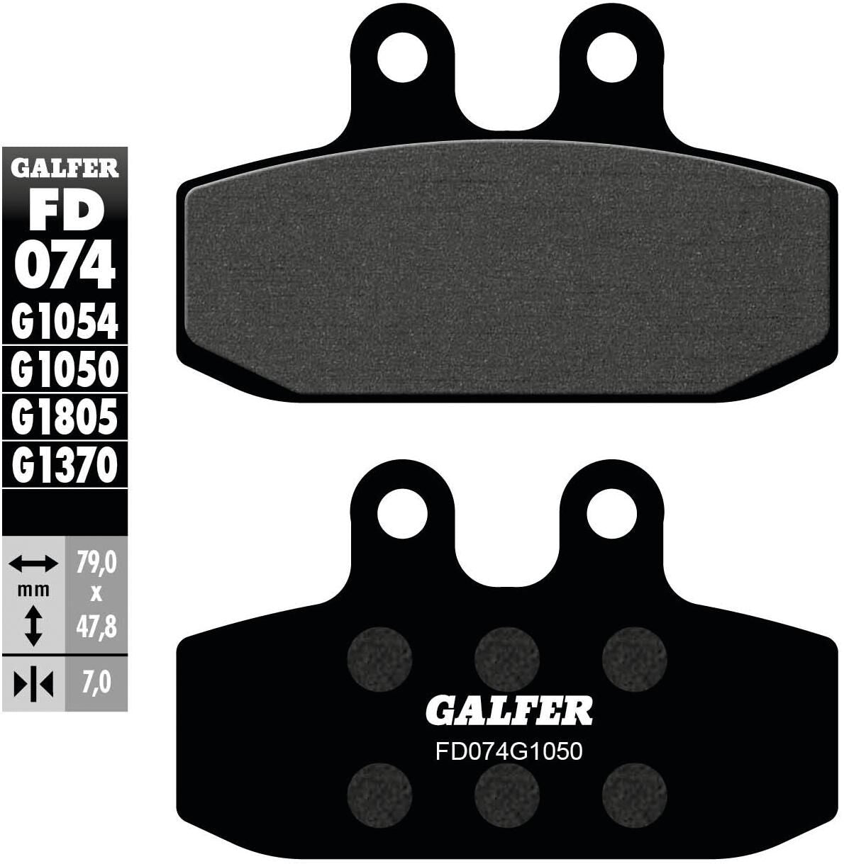 Galfer remblokken "fd074" brake pad galfer fd074 g1050 organic