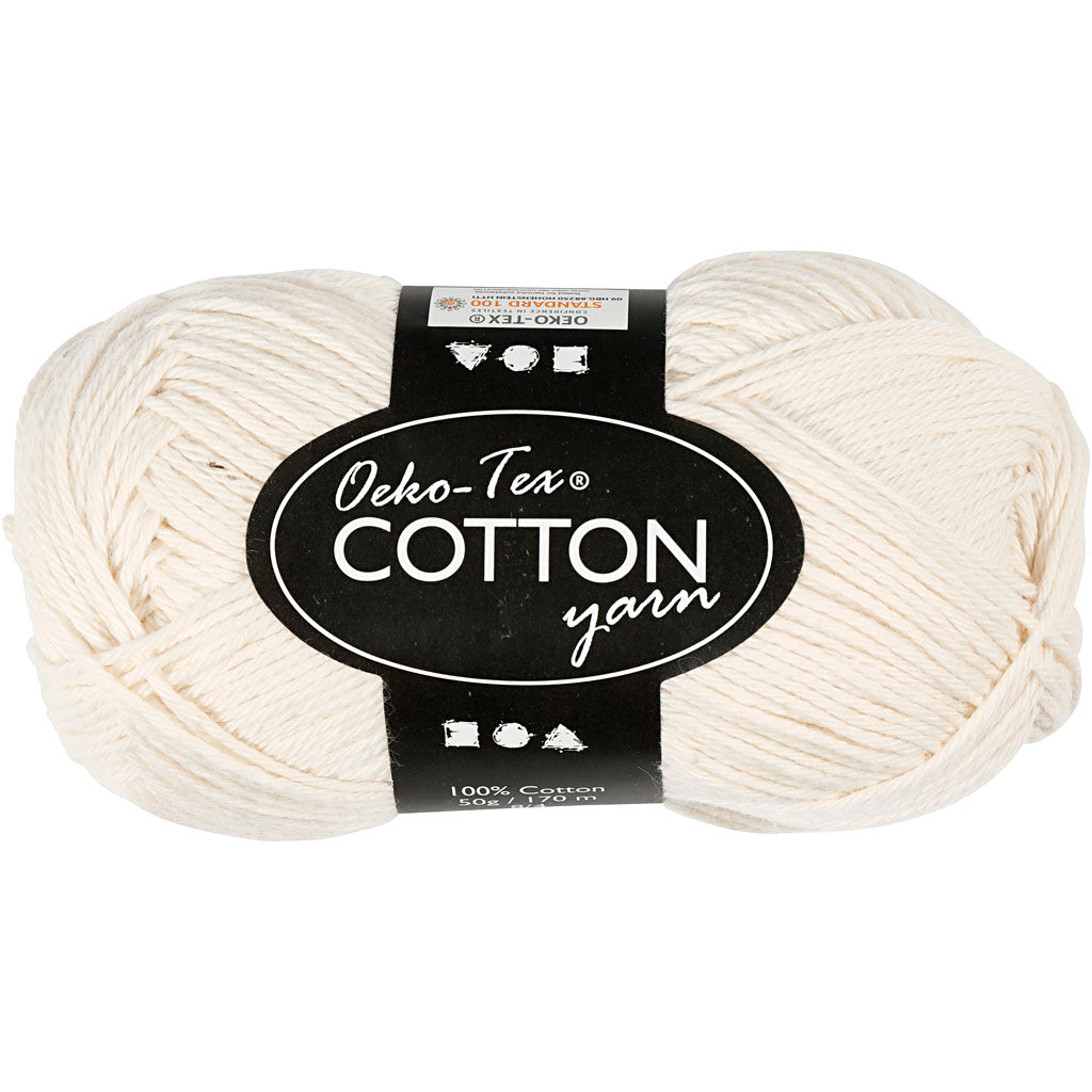 Katoengaren, Off-White, 50gr, 170m