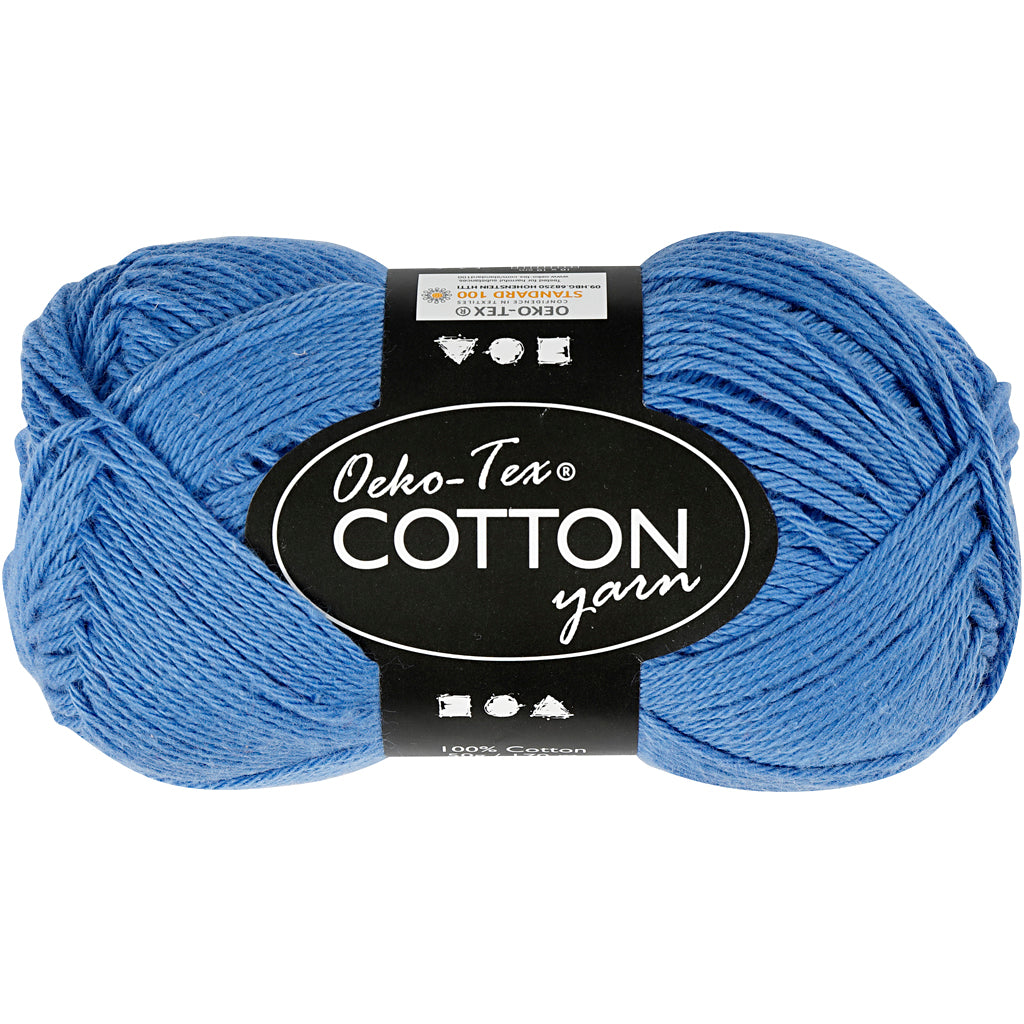 Katoengaren, Blauw, 50gr, 170m