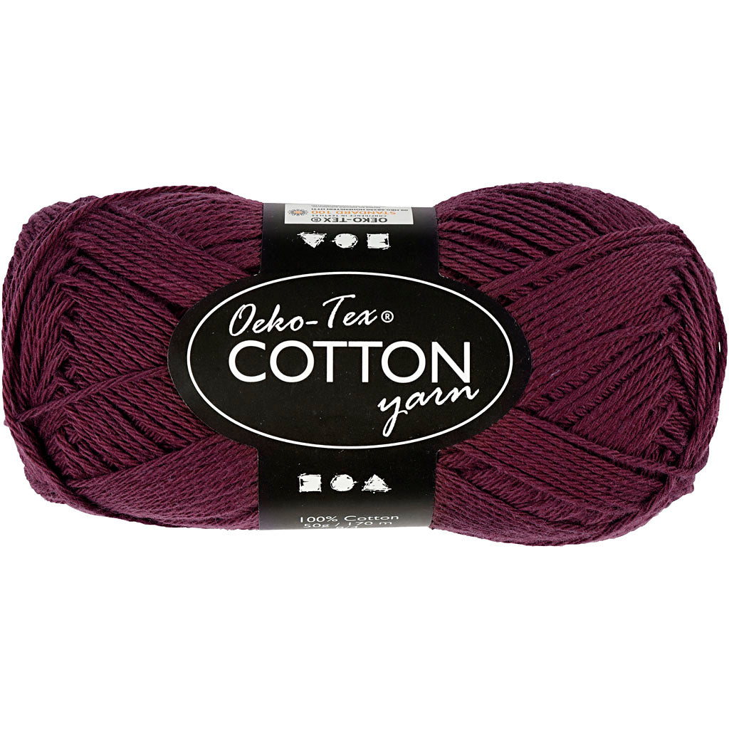 Katoengaren, Plum, 50gr, 170m