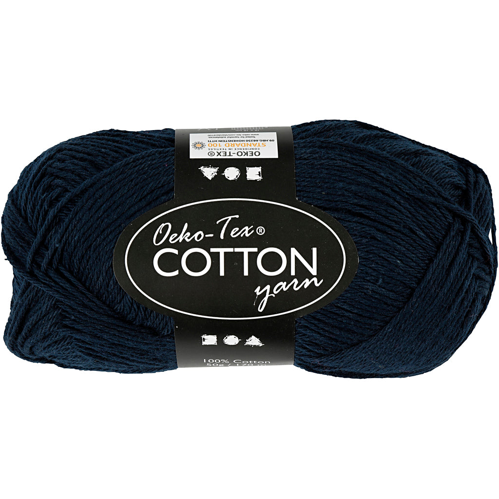 Katoengaren, Donkerblauw, 50gr, 170m
