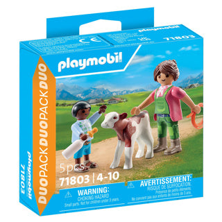 Playmobil 71803 boer met kalf