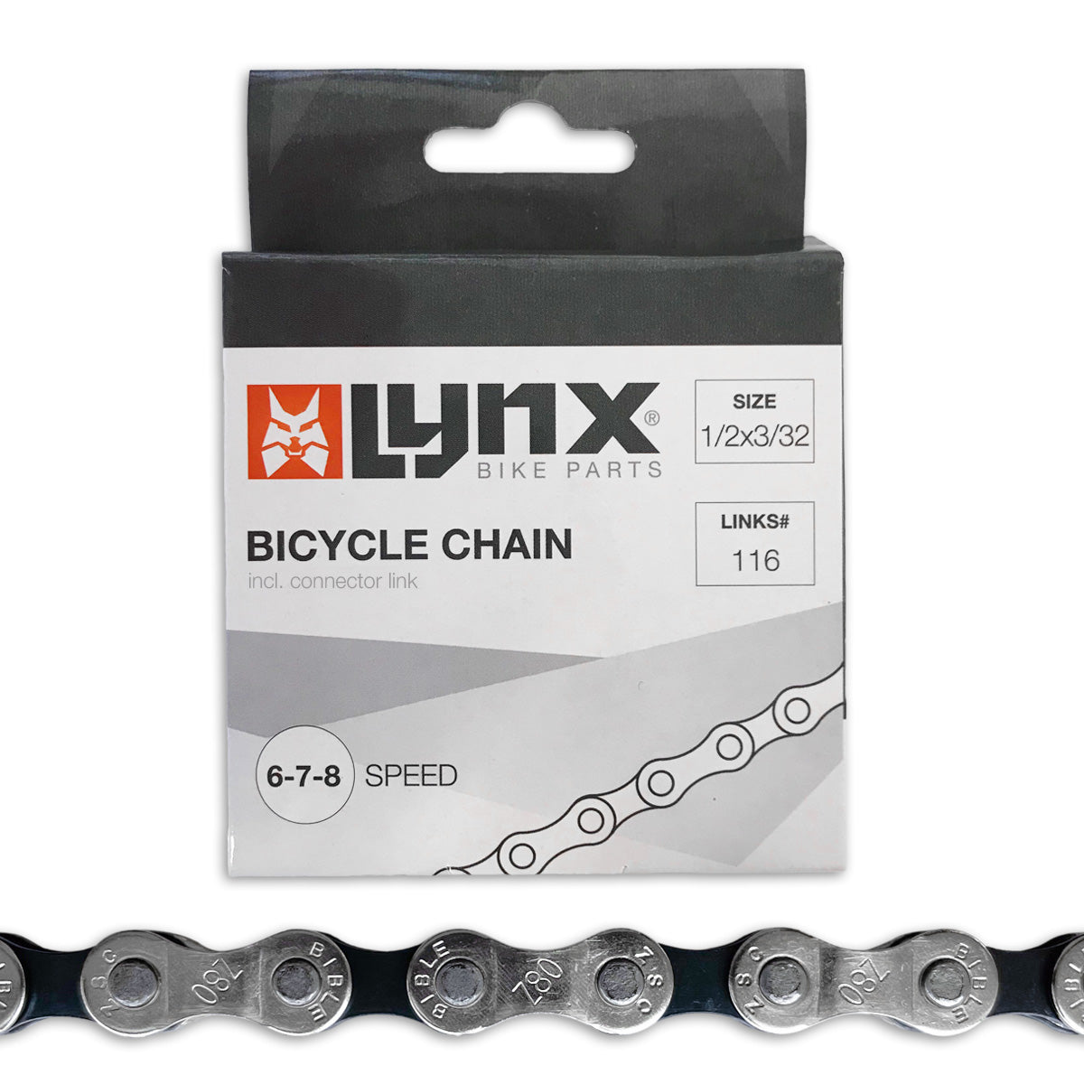 Lynx derailleurketting 6 7 8 - 116 schakels - zwart