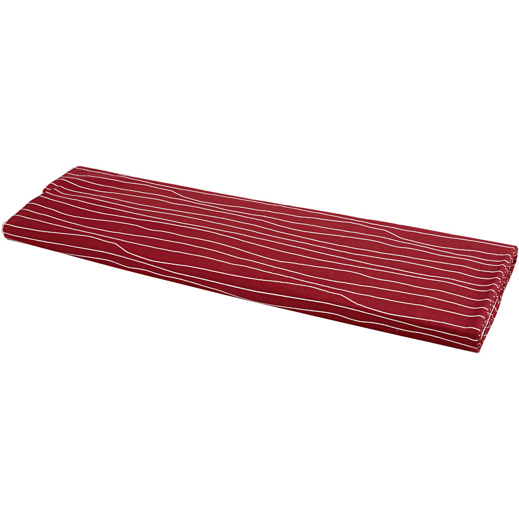 Creativ company stof, b: 145 cm, 140 gr, rood wit, 10 m 1 rol