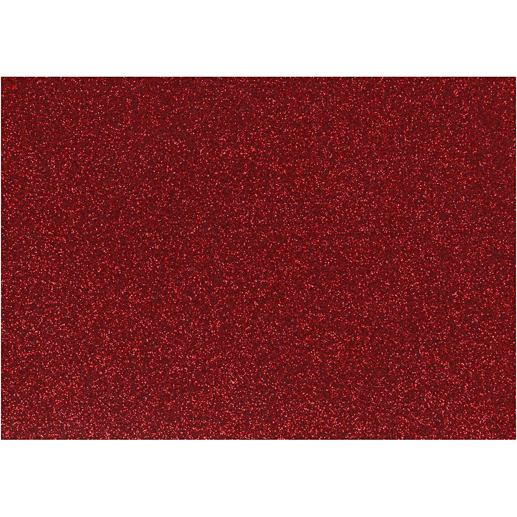 Opstrijkfolie Glitter Rood, A5