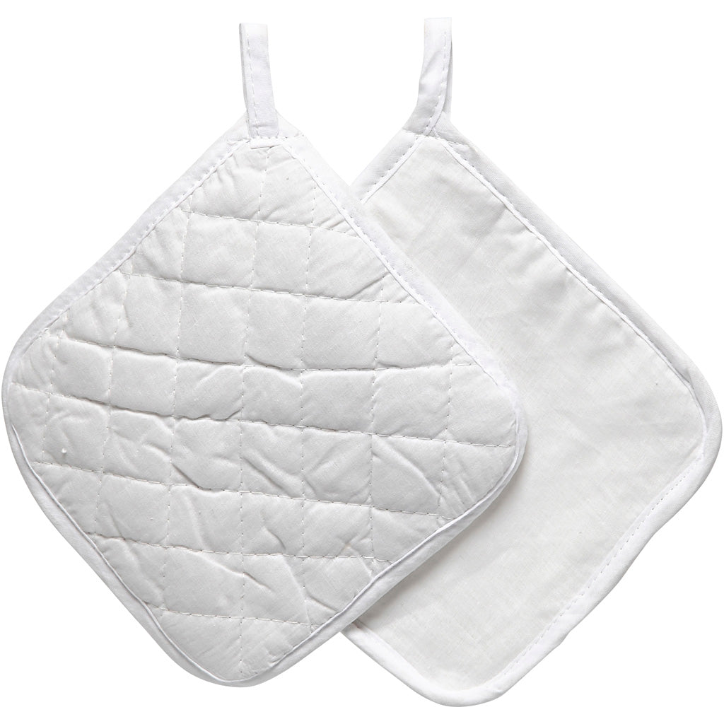 Creativ company pannenlappen, afm 20x20 cm, 145 gr, wit, 4 stuk 1 doos