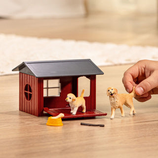 Schleich farm world hondenhok met golden retrievers 42722