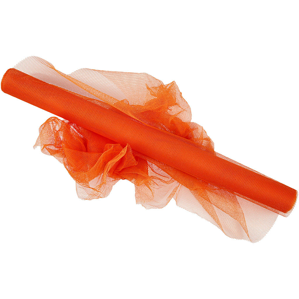 Creativ company tule, b: 50 cm, oranje, 5 m 1 rol