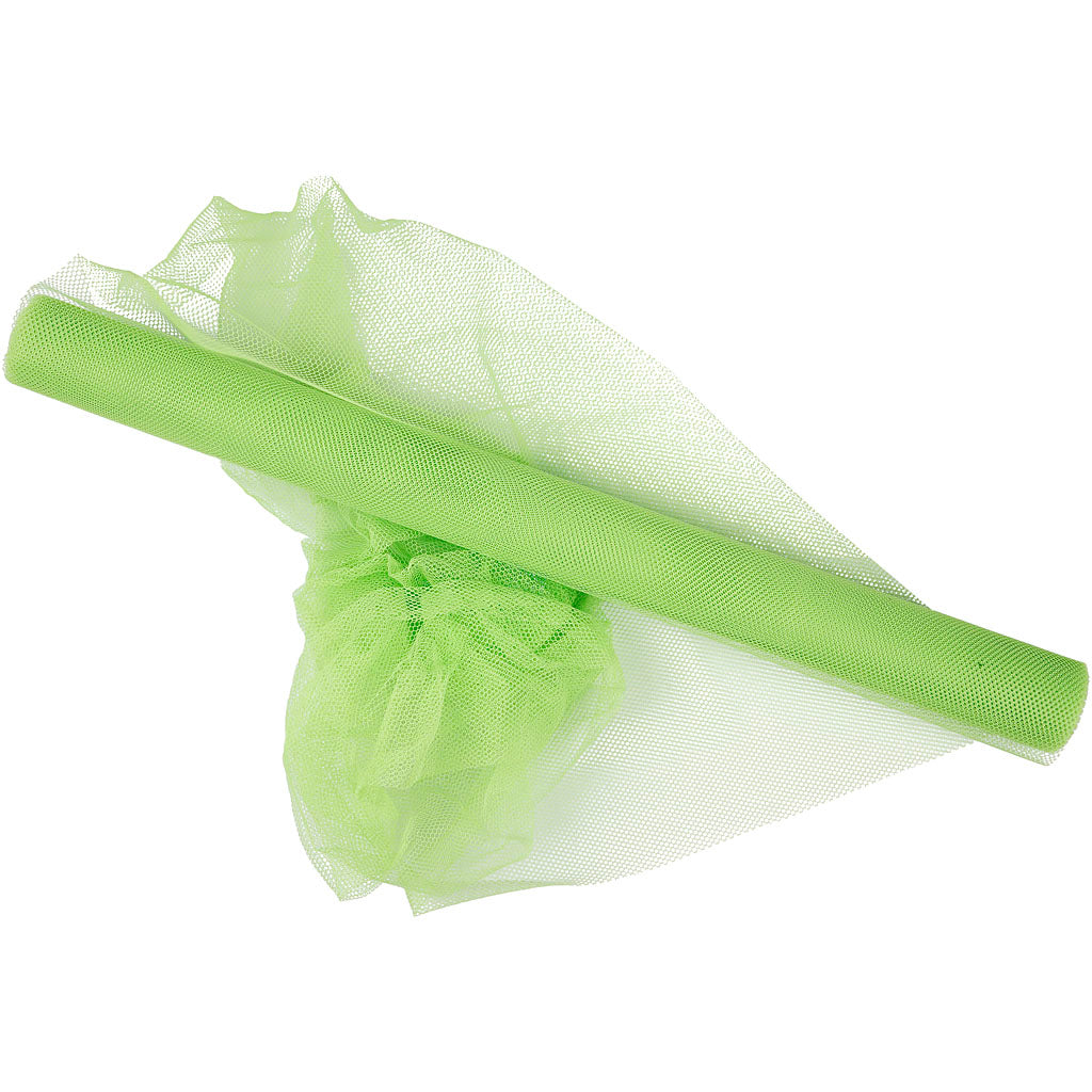 Creativ company tule, b: 50 cm, neon groen, 5 m 1 rol