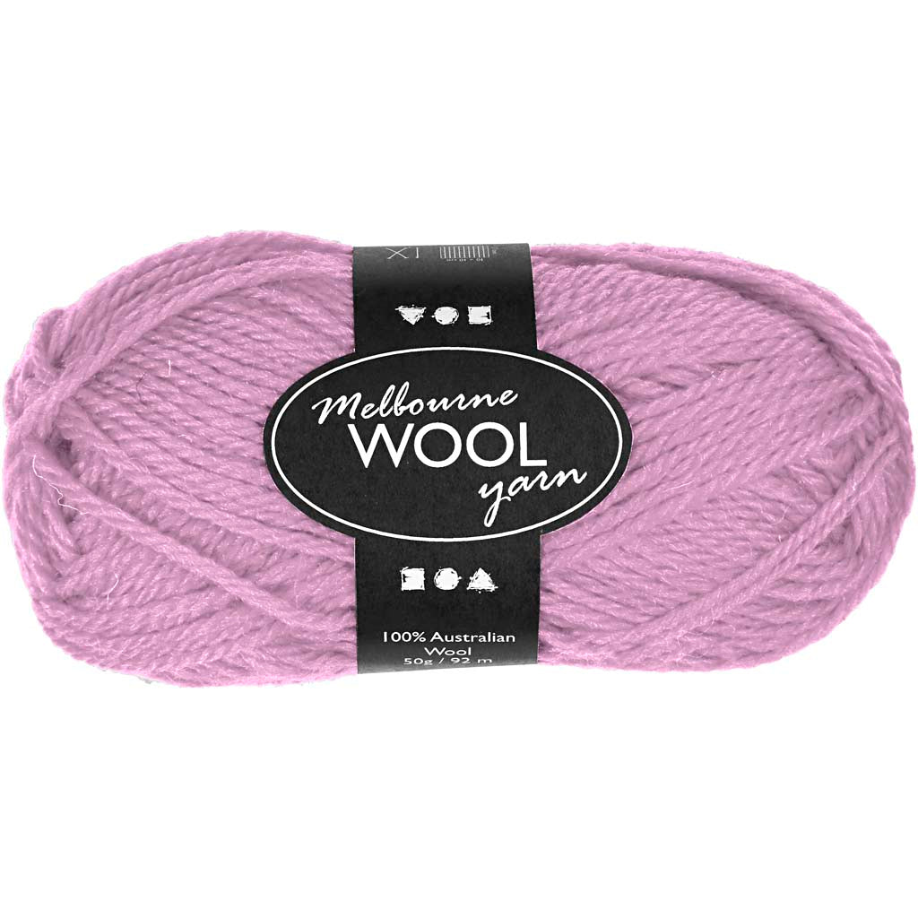 Creativ company melbourne wolgaren, l: 92 m, roze, 50 gr 1 bol