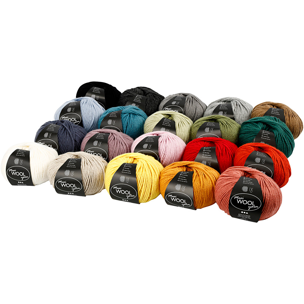 Creativ company wolgaren, l: 125 m, diverse kleuren, 20x100 gr 1 doos