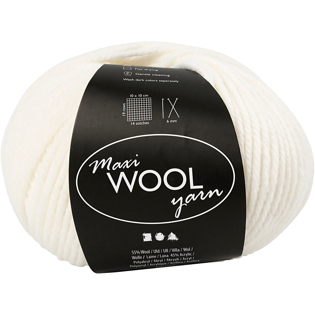 Creativ company wolgaren, l: 125 m, off-white, 100 gr 1 bol