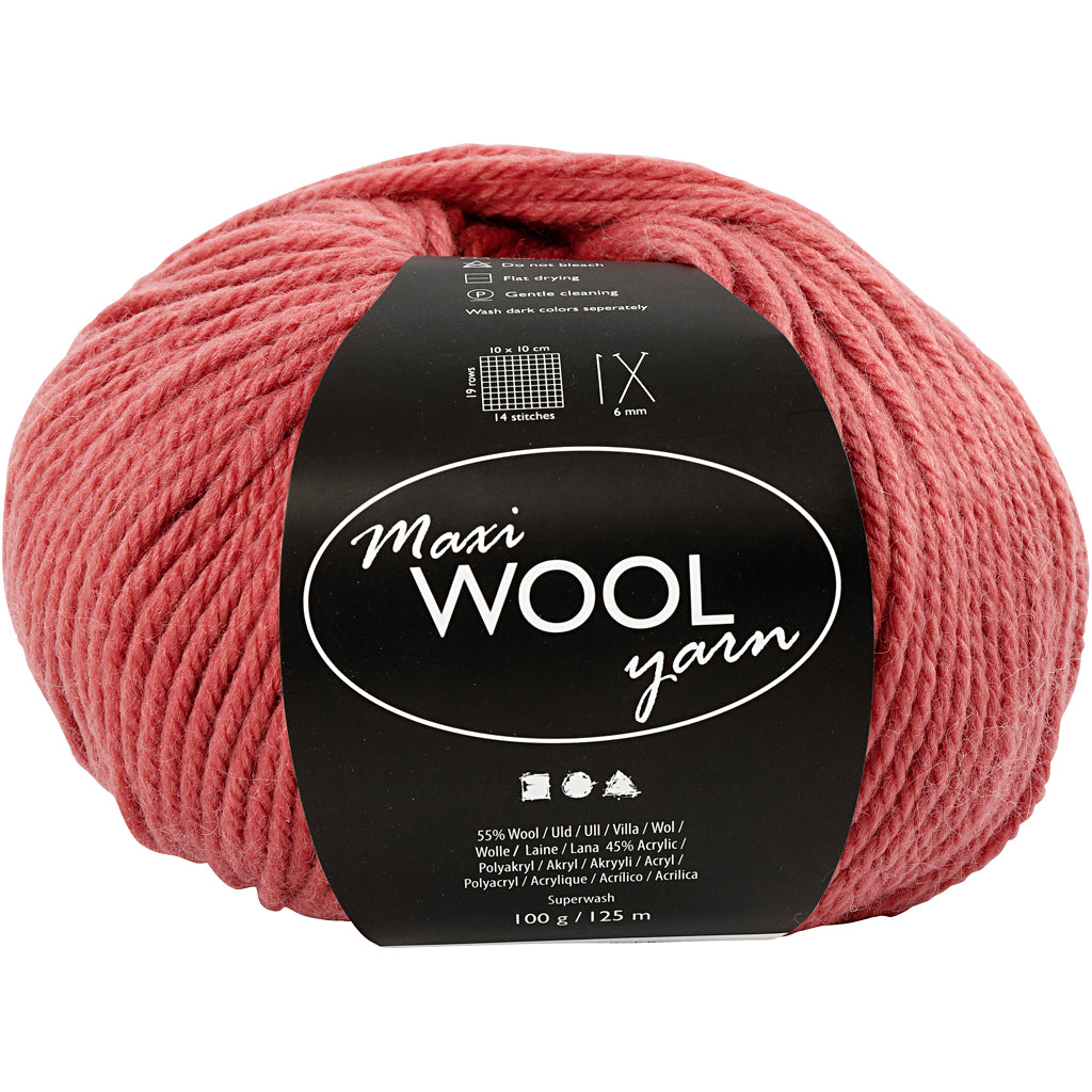 Creativ company wolgaren, l: 125 m, donkerroze, 100 gr 1 bol