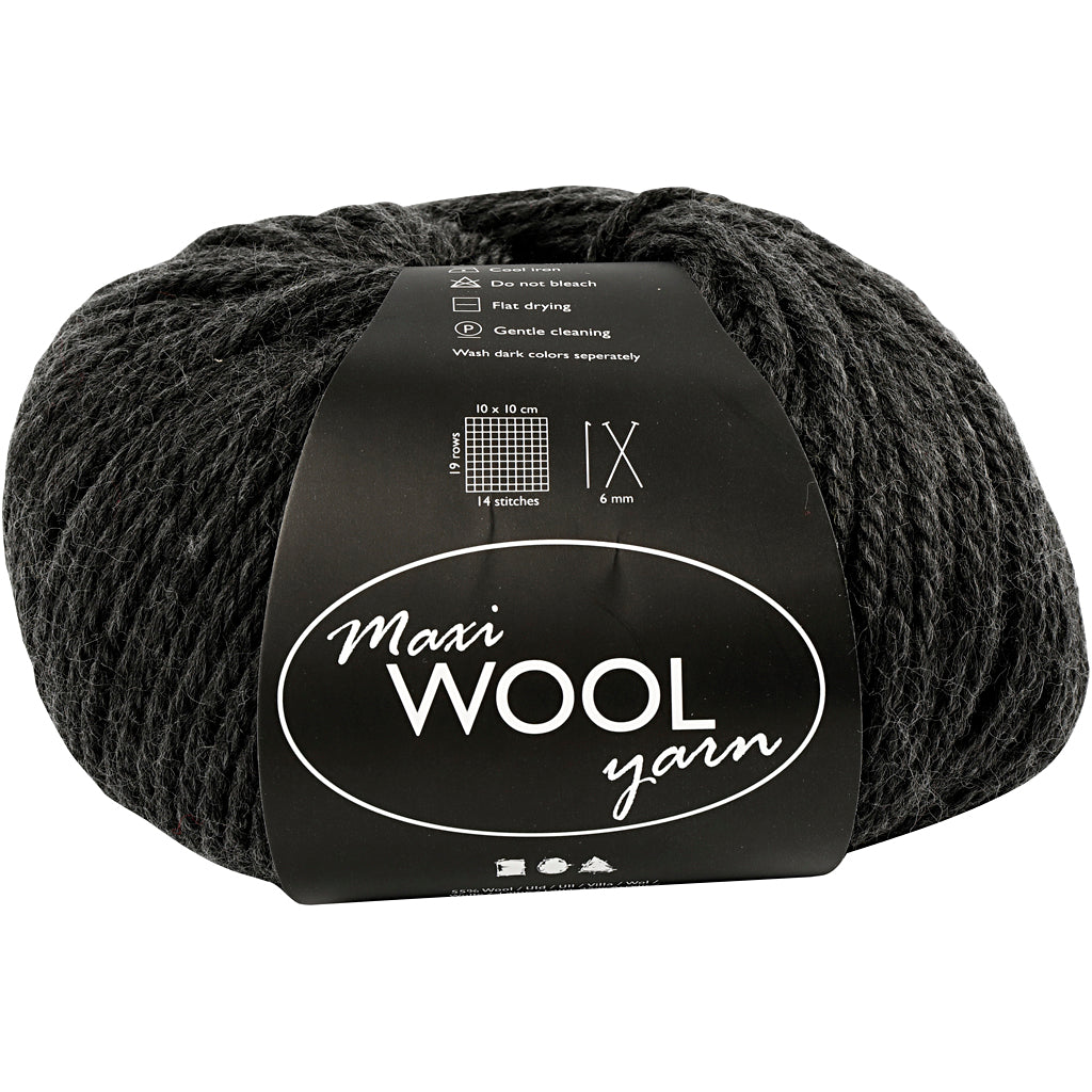 Creativ company wolgaren, l: 125 m, donker grijs mix, 100 gr 1 bol
