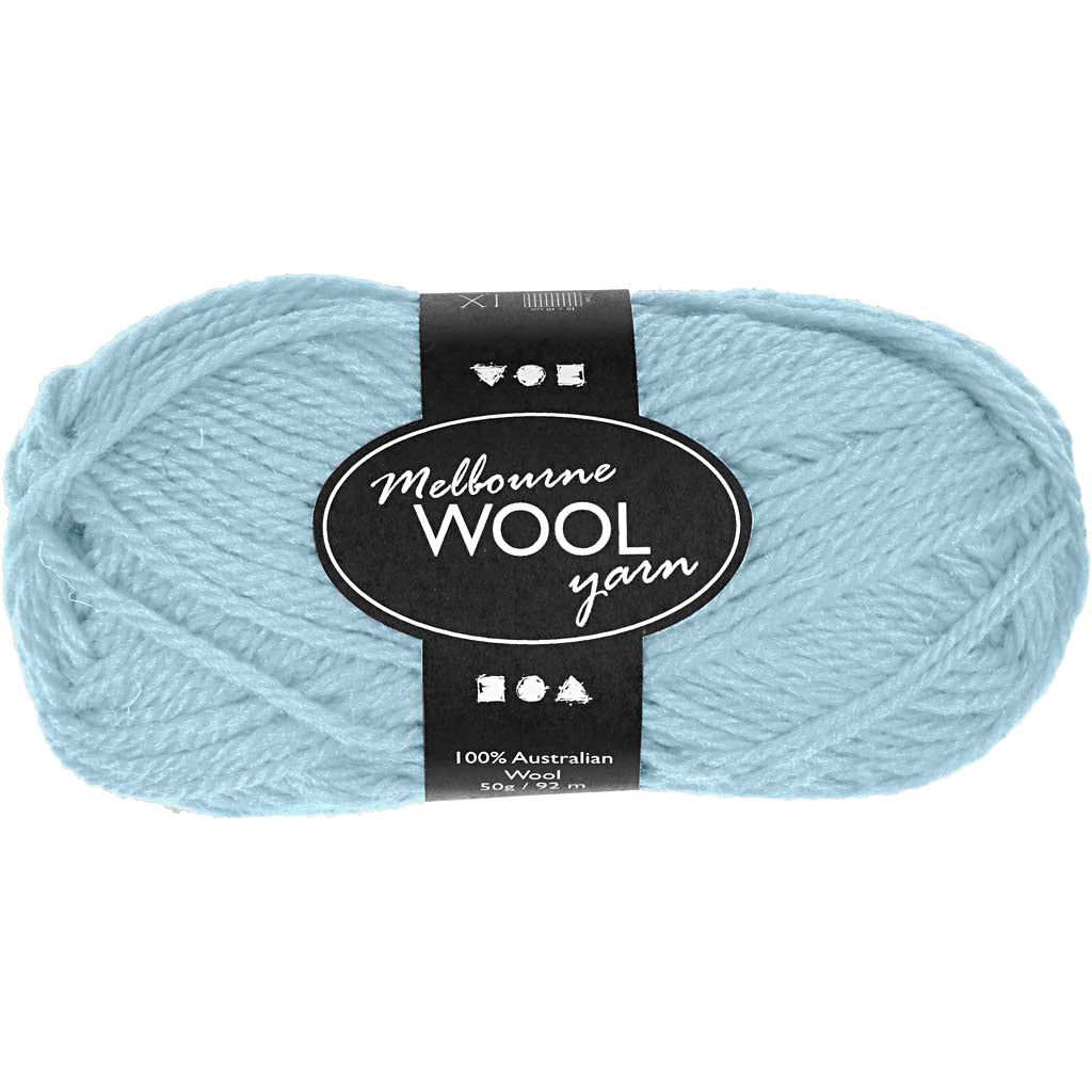 Creativ company melbourne wolgaren, l: 92 m, licht turquoise, 50 gr 1 bol