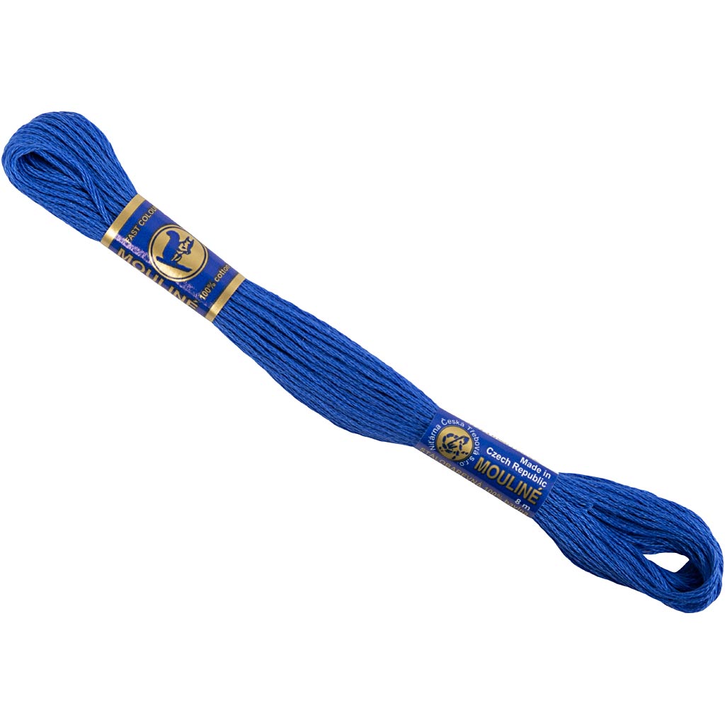 Borduurgaren, blauw, 8 m 1 bol