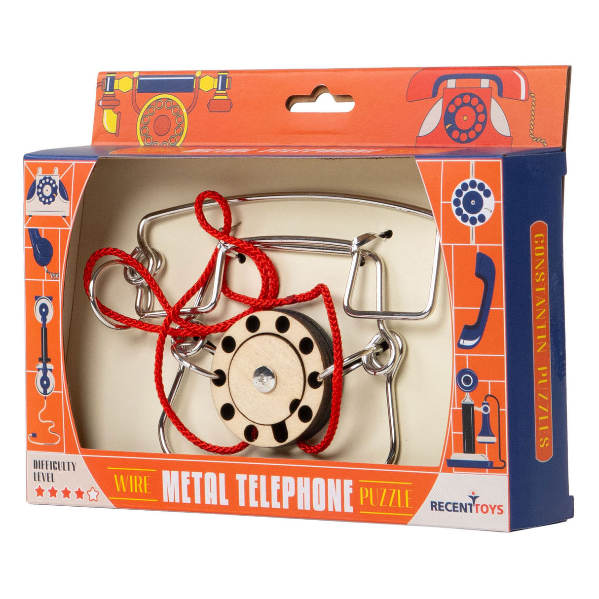 Recent toys metal telephone breinpuzzel