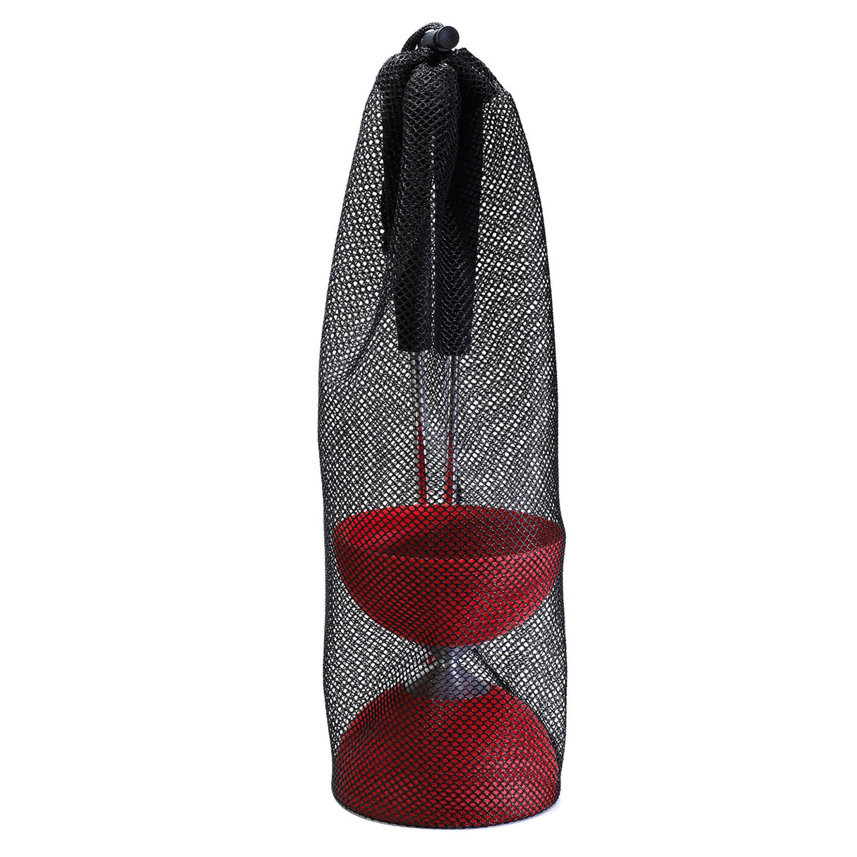 Eureka rubber diabolo met aluminium stokken - rood