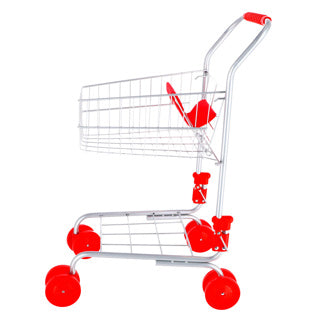 Winkelwagen rood metaal