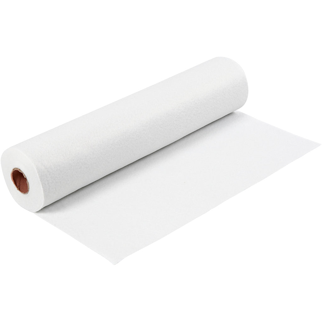 Creativ company hobbyvilt, b: 45 cm, dikte 1,5-2 mm, 180-200 gr, wit, 5 m 1 rol