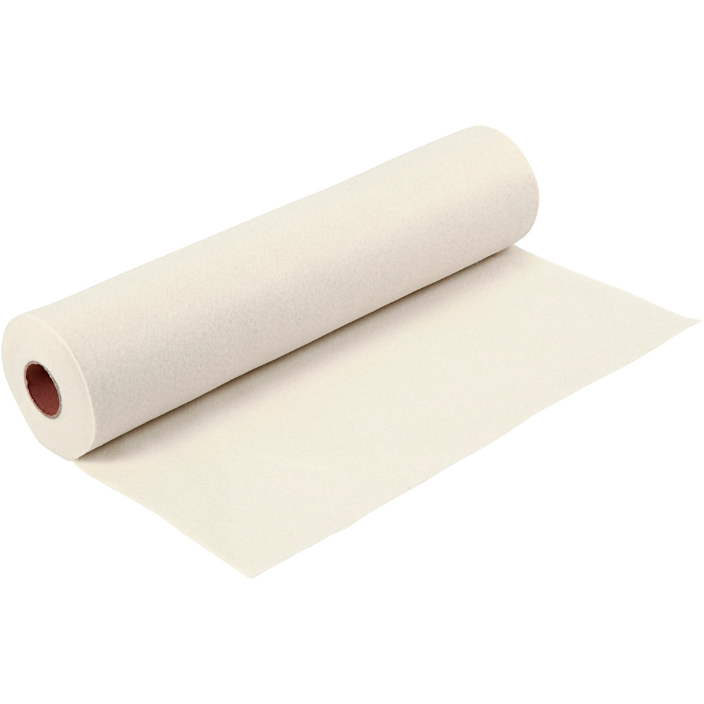 Creativ company hobbyvilt, b: 45 cm, dikte 1,5-2 mm, 180-200 gr, off-white, 5 m 1 rol