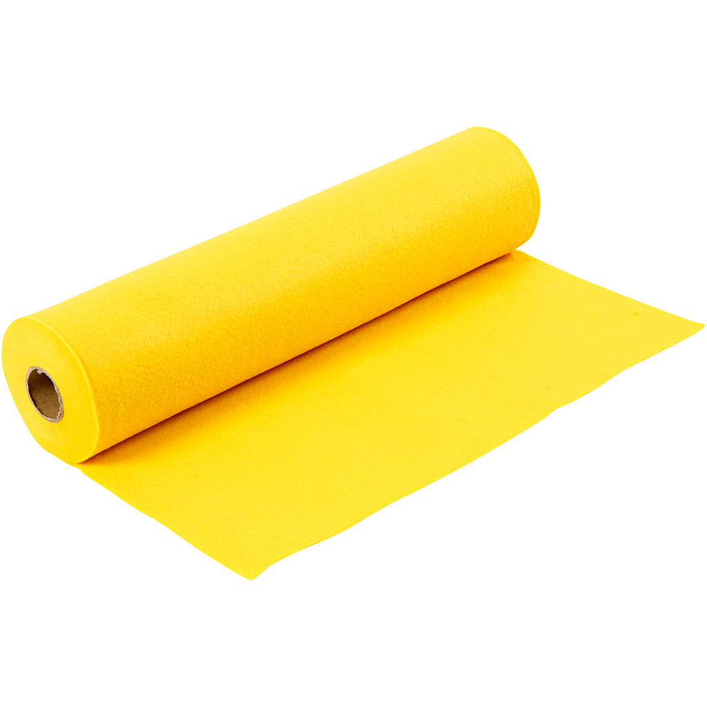 Creativ company hobbyvilt, b: 45 cm, dikte 1,5-2 mm, 180-200 gr, geel, 5 m 1 rol