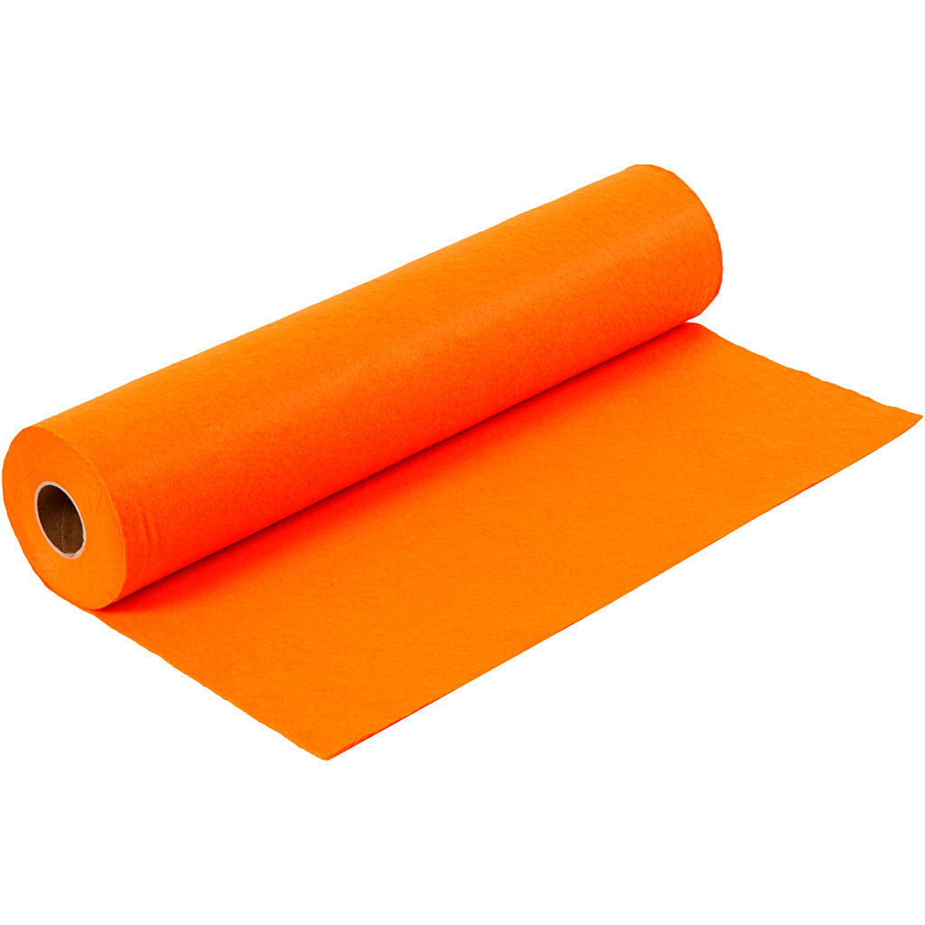 Creativ company hobbyvilt, b: 45 cm, dikte 1,5-2 mm, 180-200 gr, oranje, 5 m 1 rol