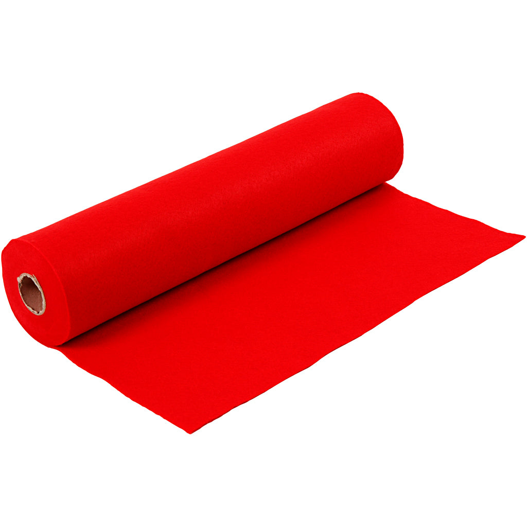 Creativ company hobbyvilt, b: 45 cm, dikte 1,5-2 mm, 180-200 gr, rood, 5 m 1 rol