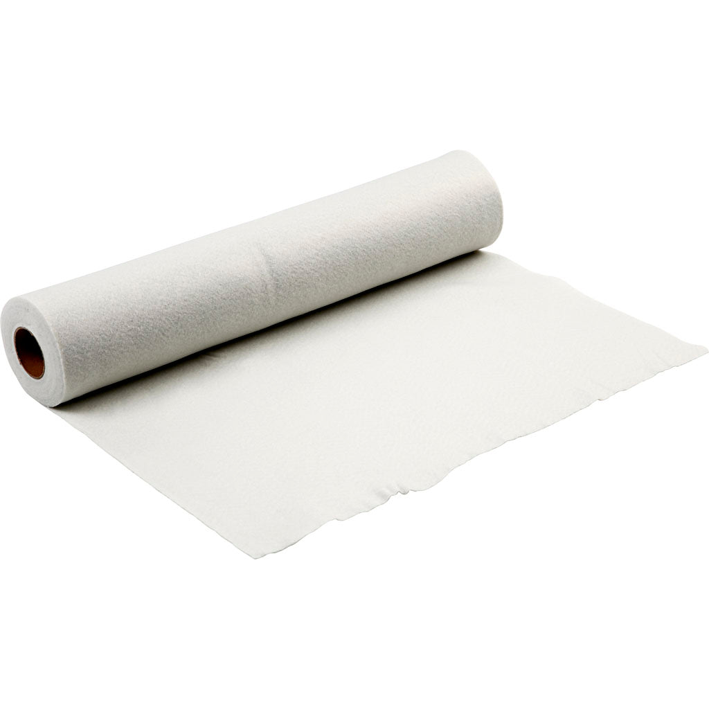 Creativ company hobbyvilt, b: 90 cm, dikte 1,5-2 mm, wit, 5 m 1 rol