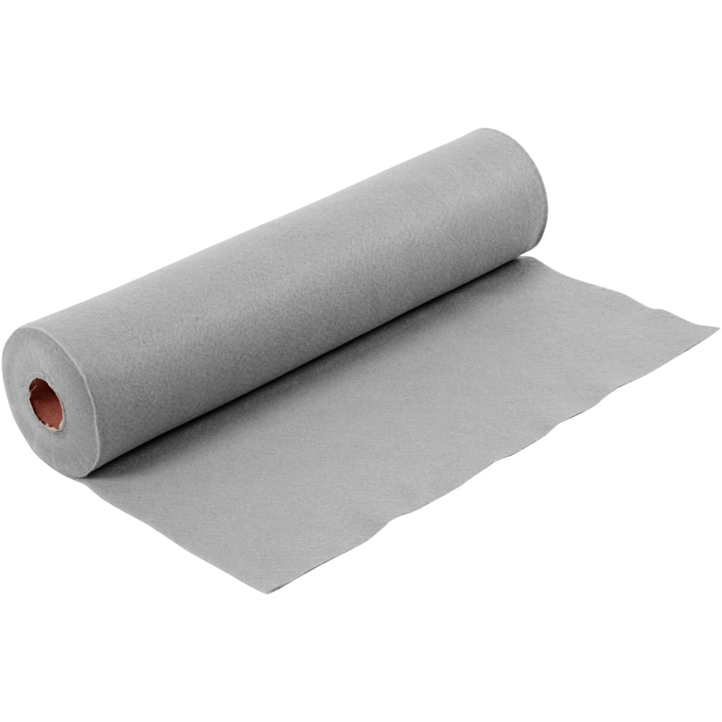 Creativ company hobbyvilt, b: 45 cm, dikte 1,5-2 mm, 180-200 gr, grijs, 5 m 1 rol