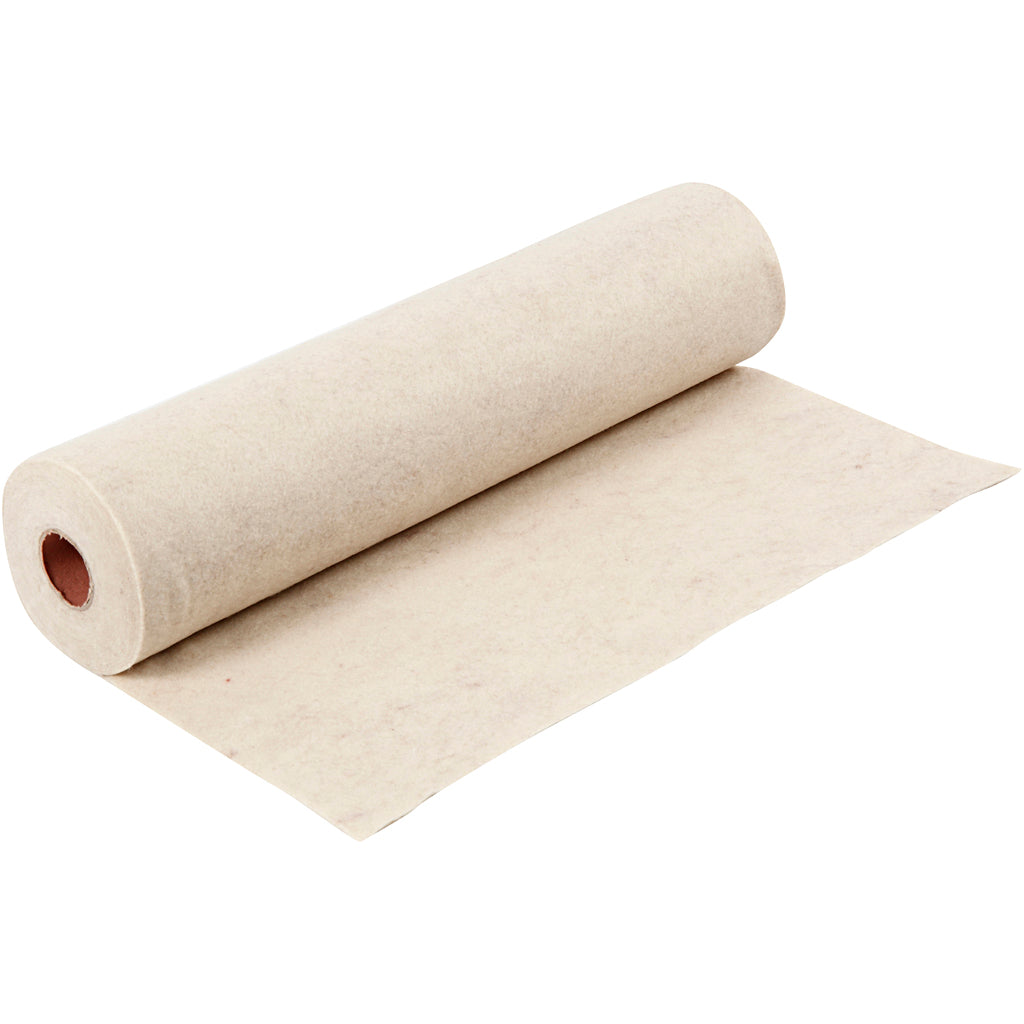 Creativ company hobbyvilt, b: 45 cm, dikte 1,5-2 mm, gemelleerd, 180-200 gr, off-white, 5 m 1 rol