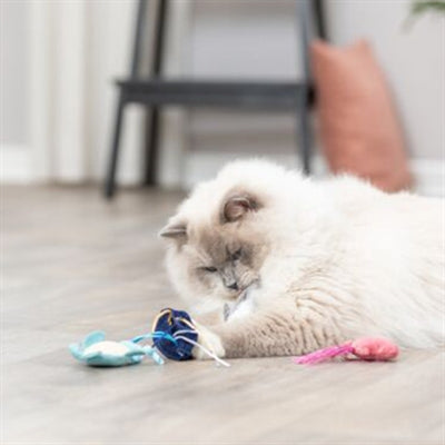 Trixie zeedier pluche met kattenkruid assorti