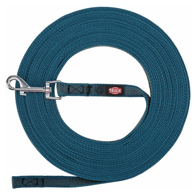 Trixie hondenriem slaaplijn met rubber antislip petrol blauw